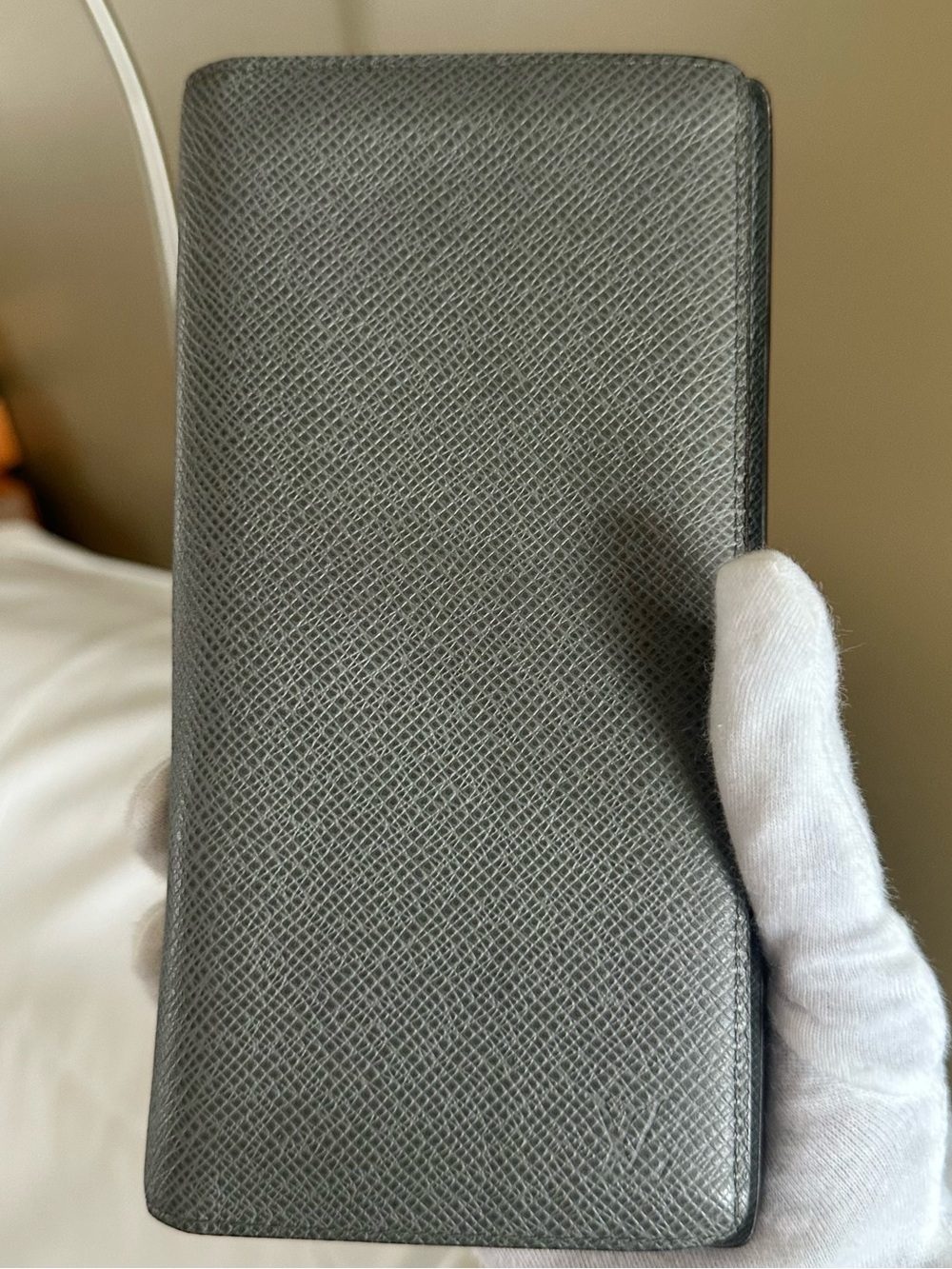 Louis Vuitton Brazza Glacier Taiga Leather Wallet